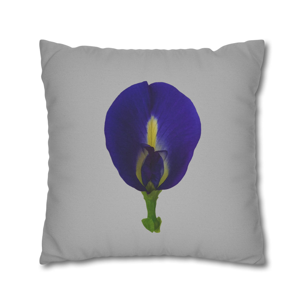 Original Butterfly Pea Flower Pillow Cover | Botanical Photography