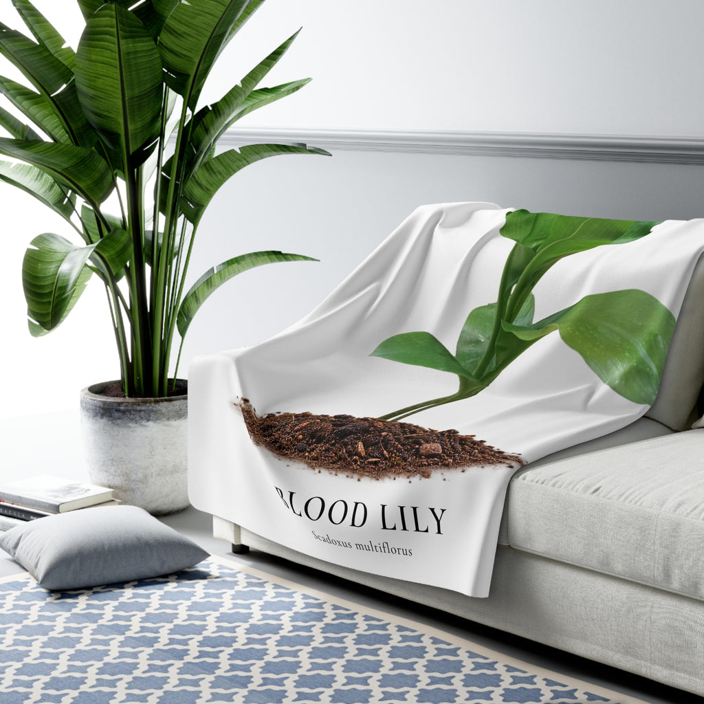 Blood Lily Plant Sherpa Fleece Blanket – Original Botanical Photography