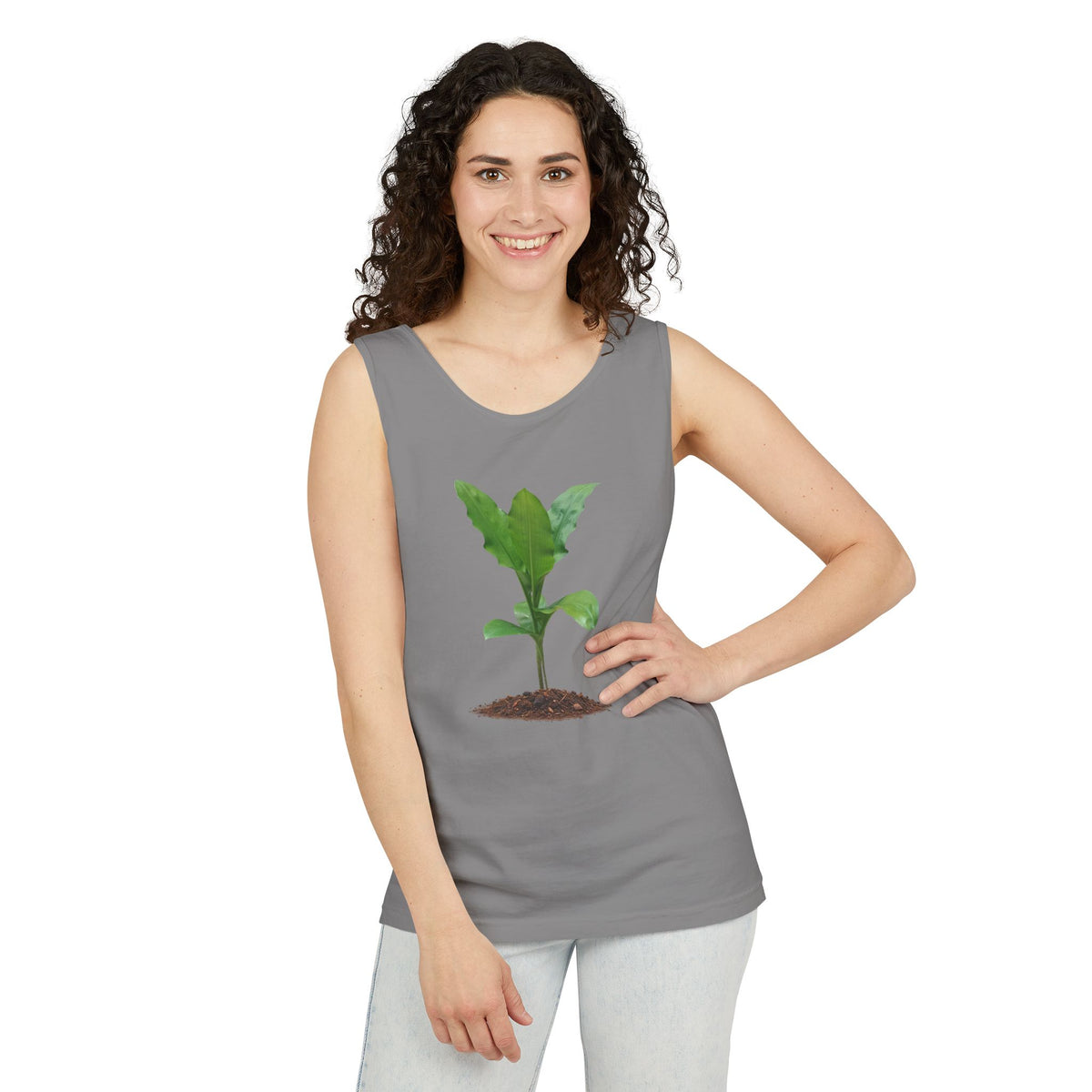 Blood Lily Plant Unisex Garment-Dyed Tank Top
