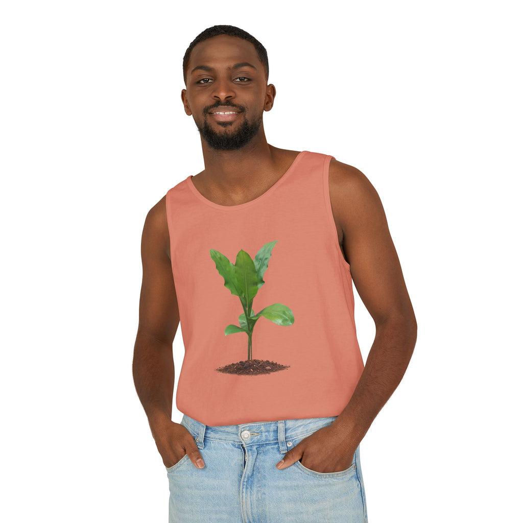 Blood Lily Plant Unisex Garment-Dyed Tank Top