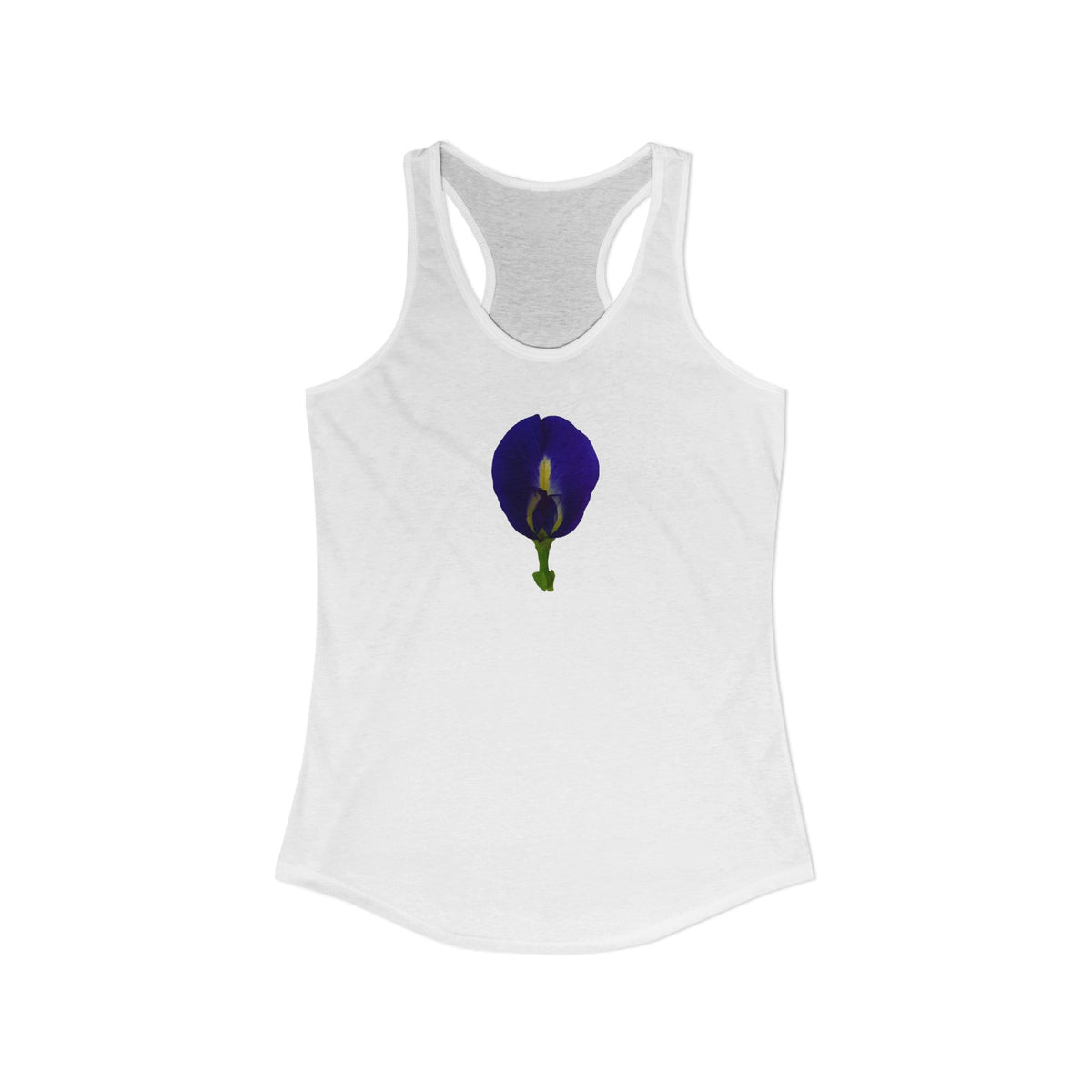 Butterfly Pea Botanical Racerback Tank | Women's Nature-Inspired Art Top