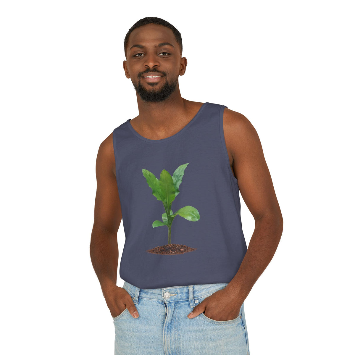 Blood Lily Plant Unisex Garment-Dyed Tank Top