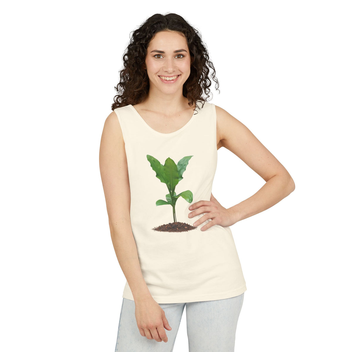 Blood Lily Plant Unisex Garment-Dyed Tank Top