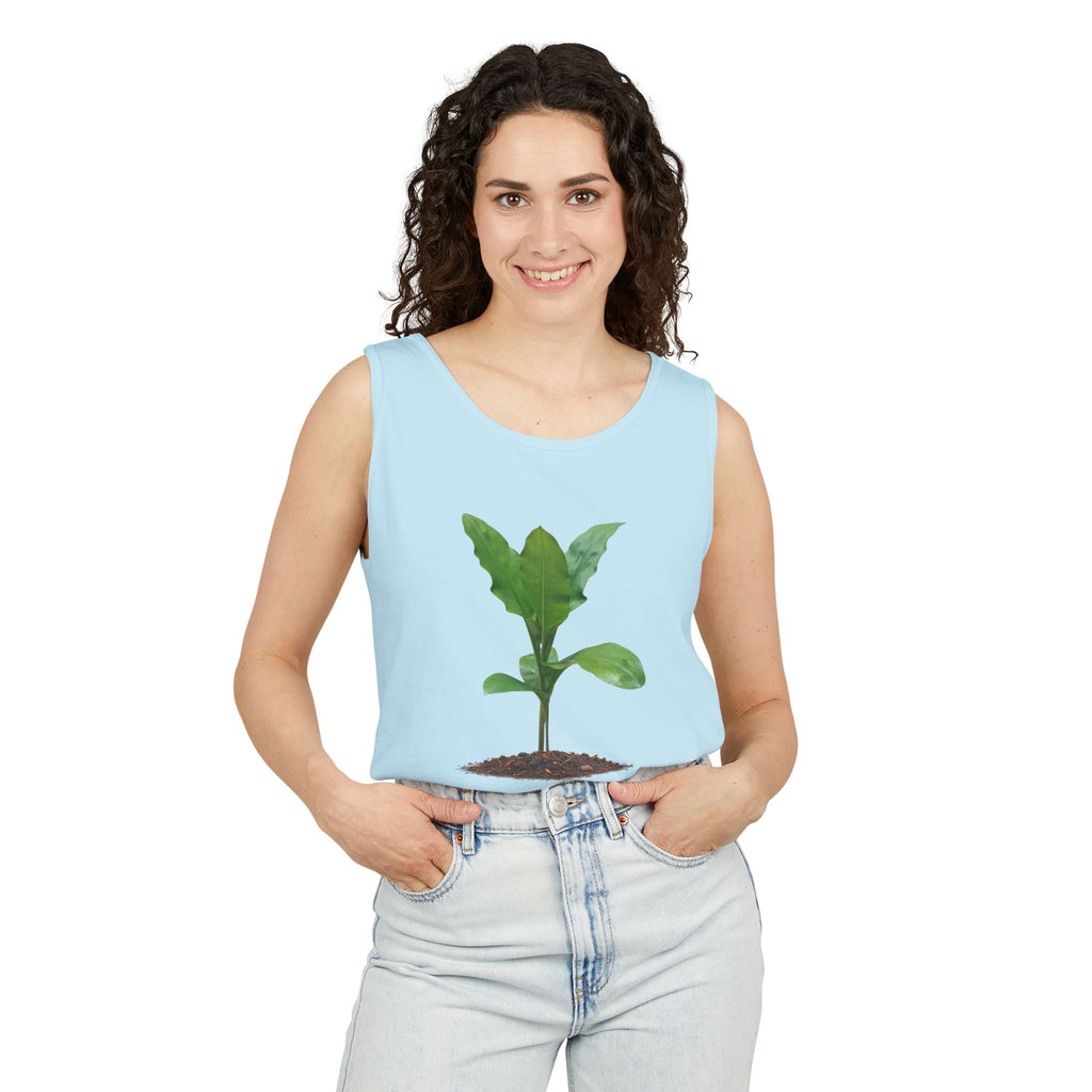 Blood Lily Plant Unisex Garment-Dyed Tank Top
