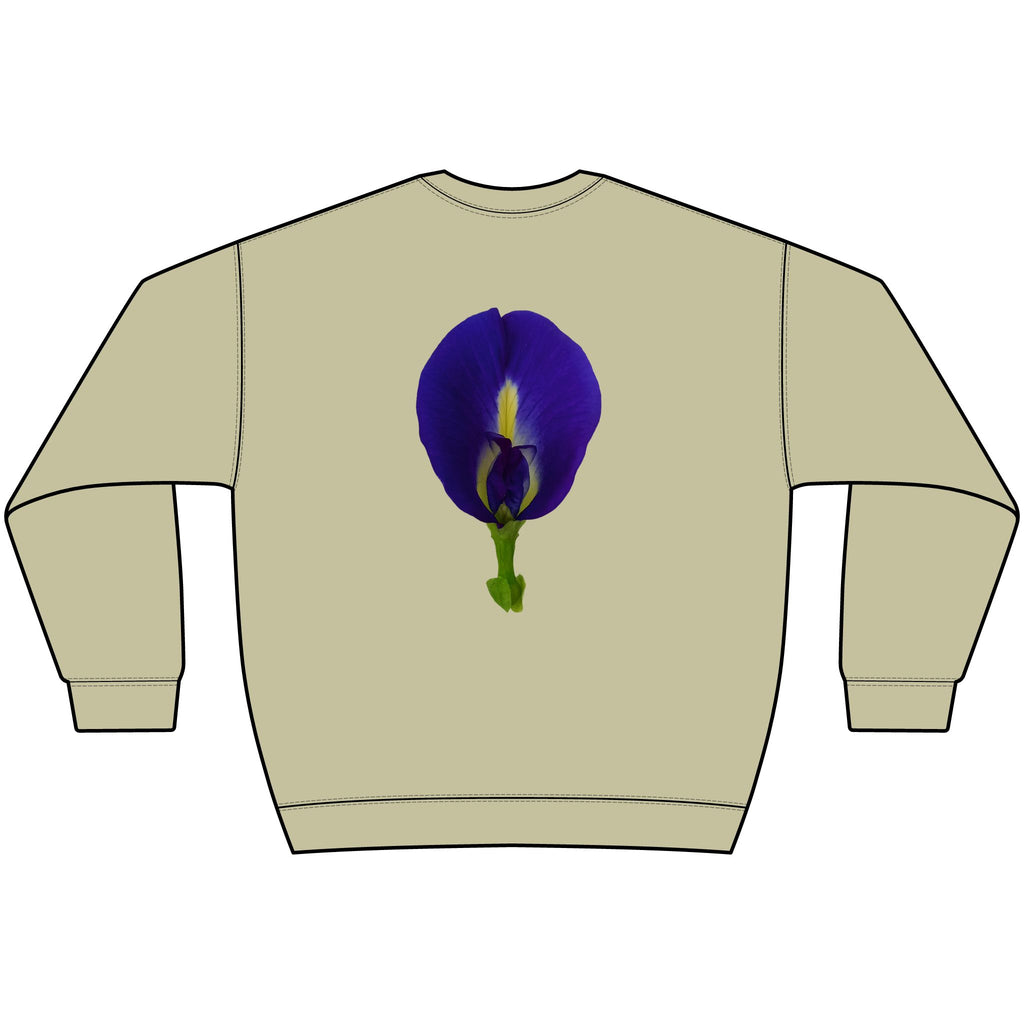 Original Butterfly Pea Flower Photograph Crewneck Sweatshirt