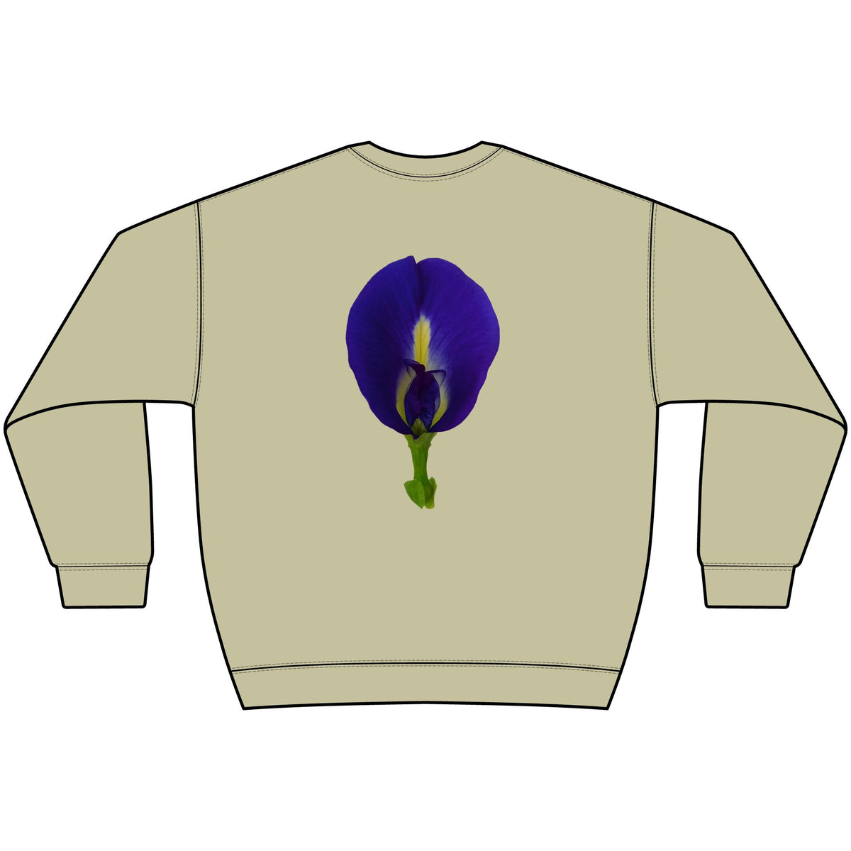 Original Butterfly Pea Flower Photograph Crewneck Sweatshirt