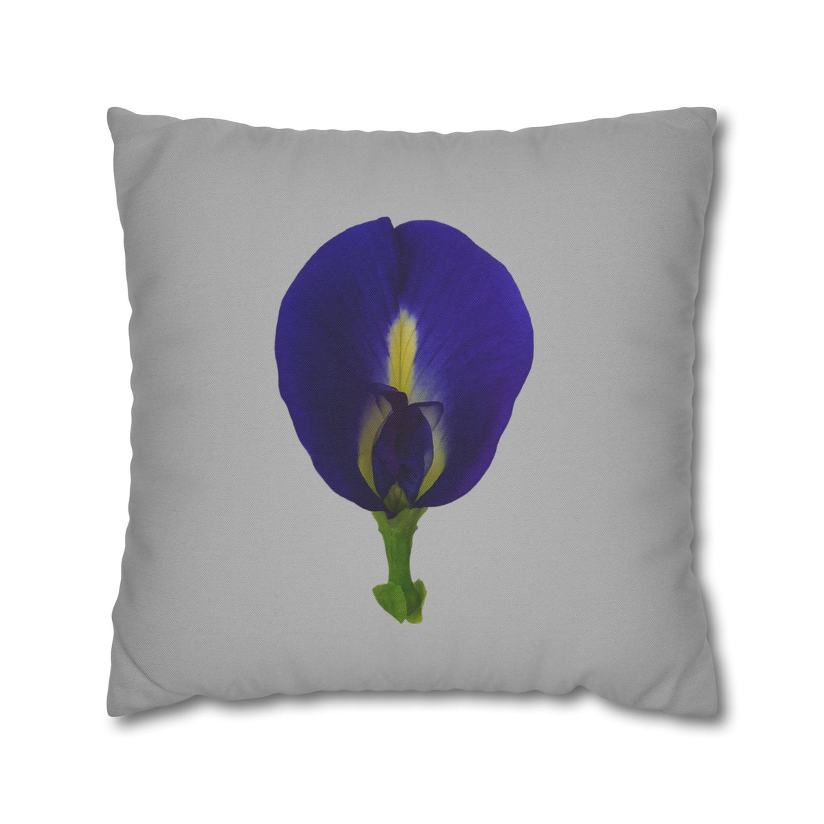 Original Butterfly Pea Flower Pillow Cover | Botanical Photography