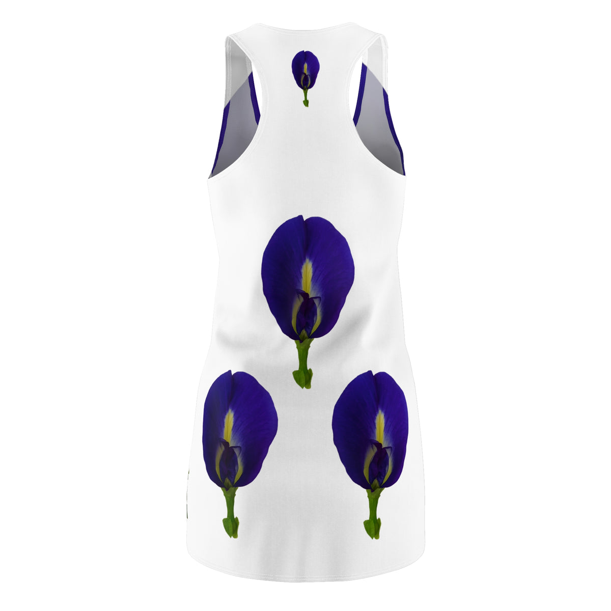 Original Butterfly Pea Flower Women’s Cut & Sew Racerback Dress | All-Over Print