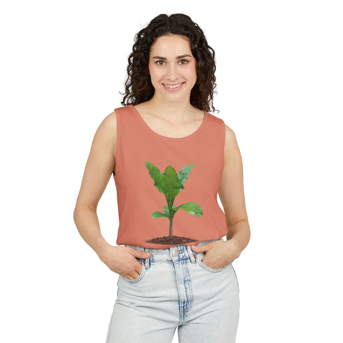 Blood Lily Plant Unisex Garment-Dyed Tank Top