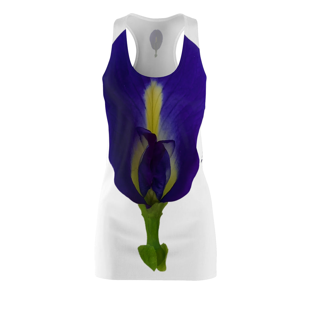 Original Butterfly Pea Flower Women’s Cut & Sew Racerback Dress | All-Over Print