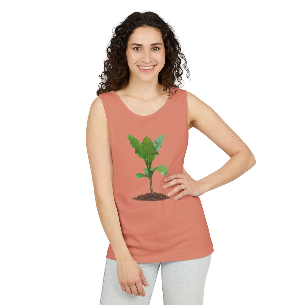 Blood Lily Plant Unisex Garment-Dyed Tank Top