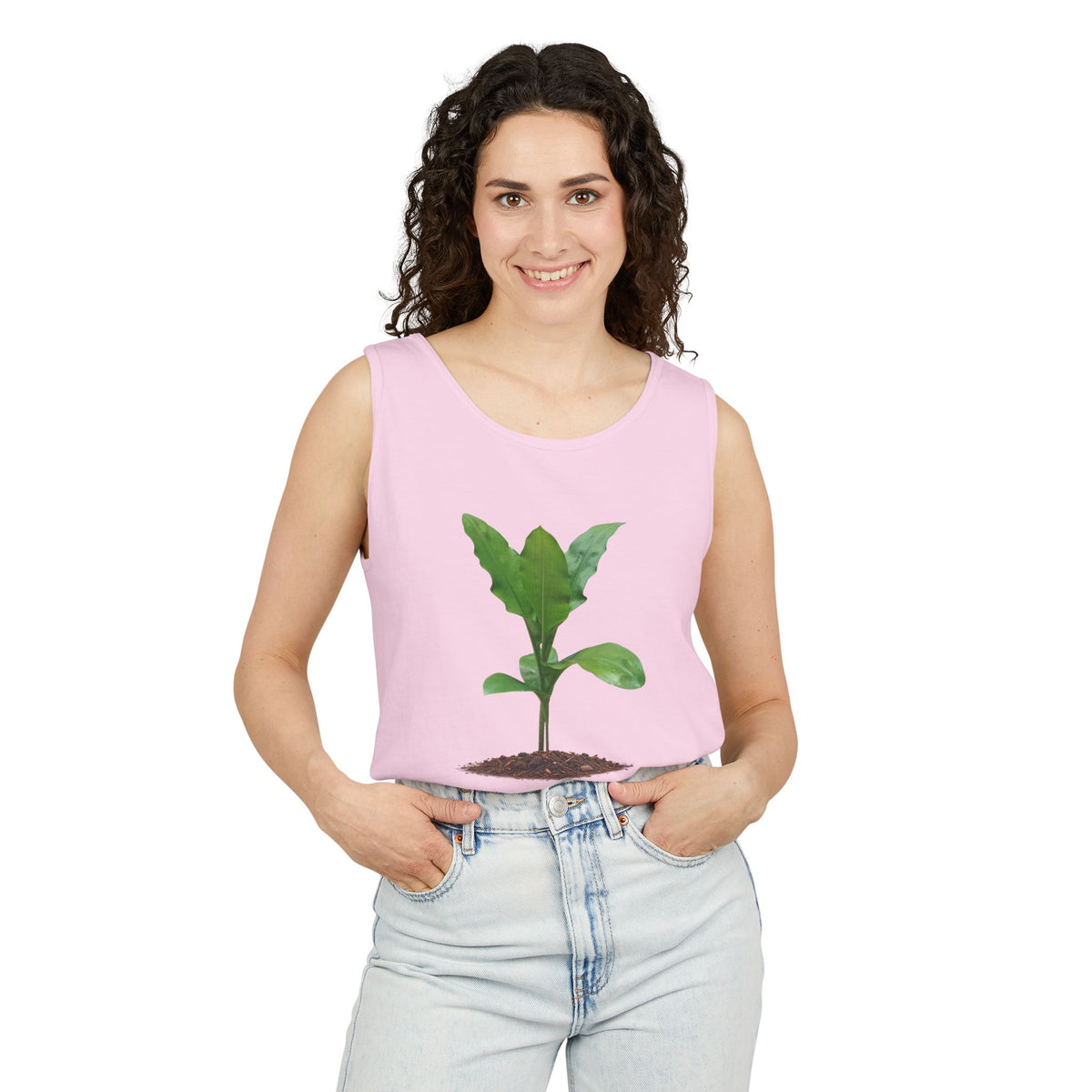 Blood Lily Plant Unisex Garment-Dyed Tank Top