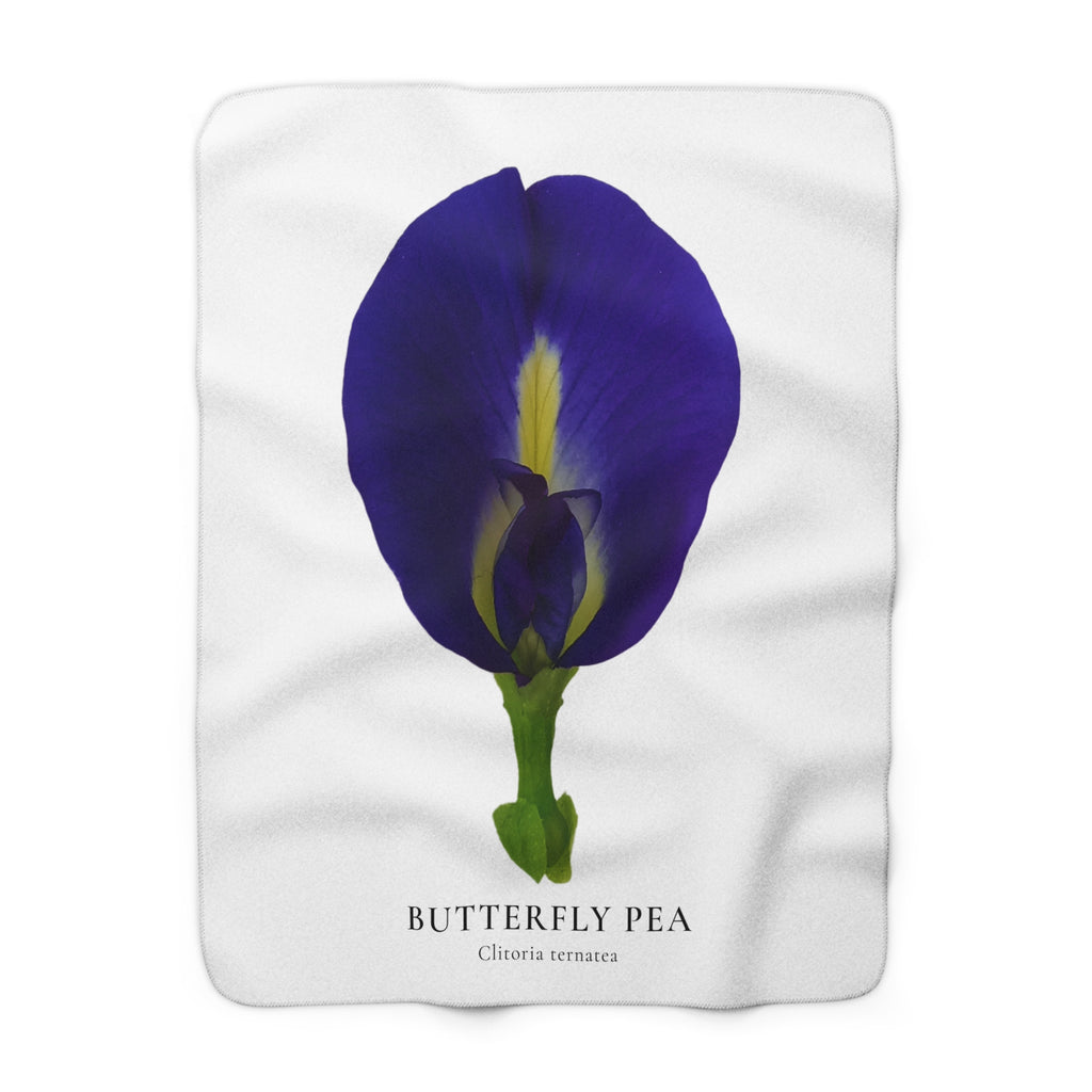 Original Butterfly Pea Flower Sherpa Fleece Blanket