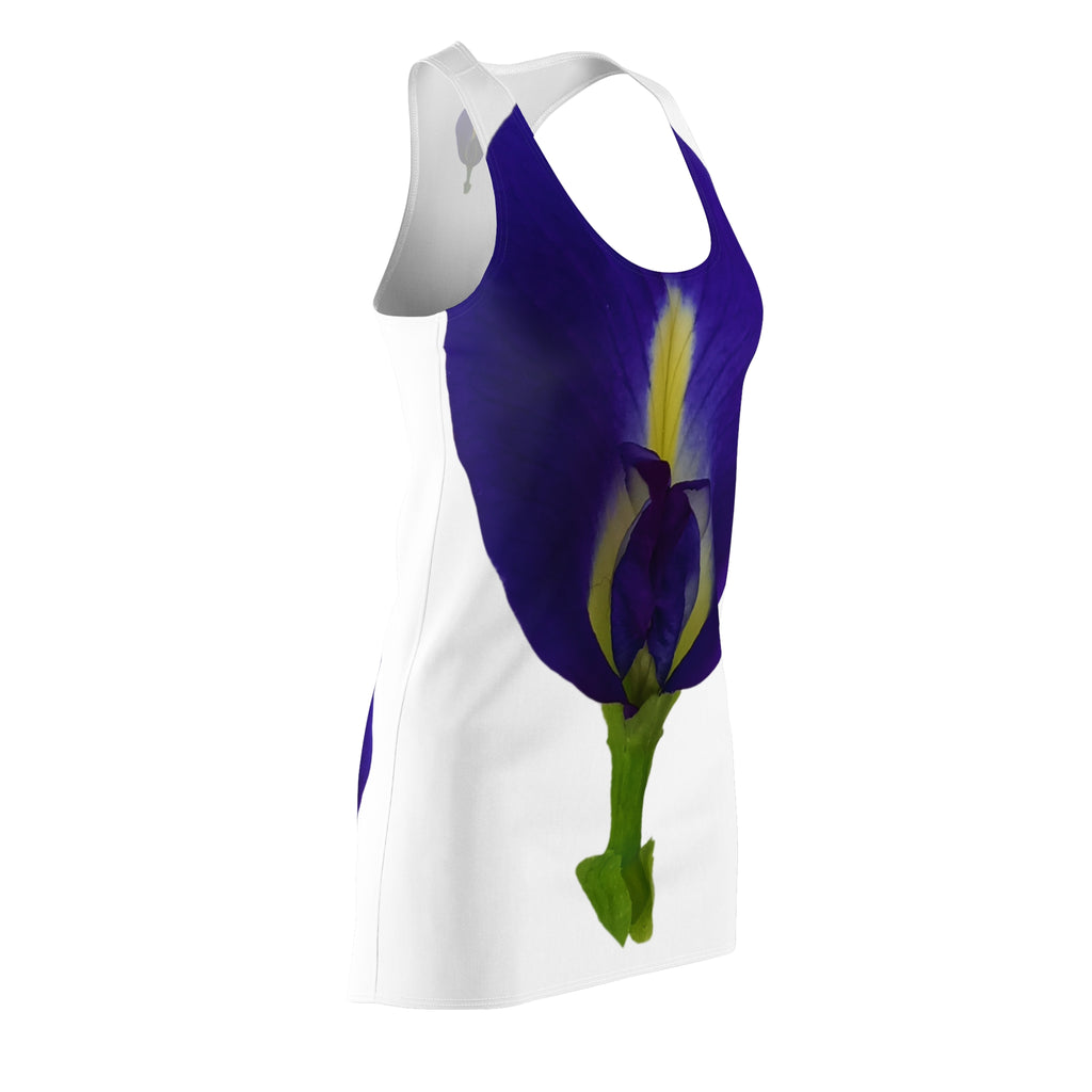 Original Butterfly Pea Flower Women’s Cut & Sew Racerback Dress | All-Over Print