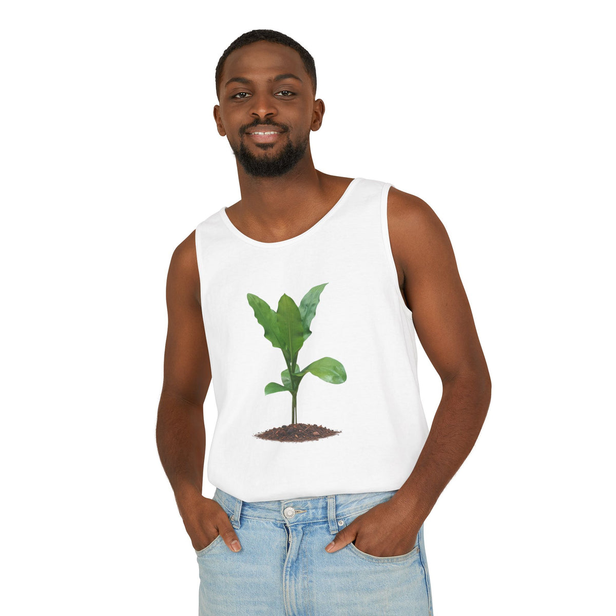 Blood Lily Plant Unisex Garment-Dyed Tank Top