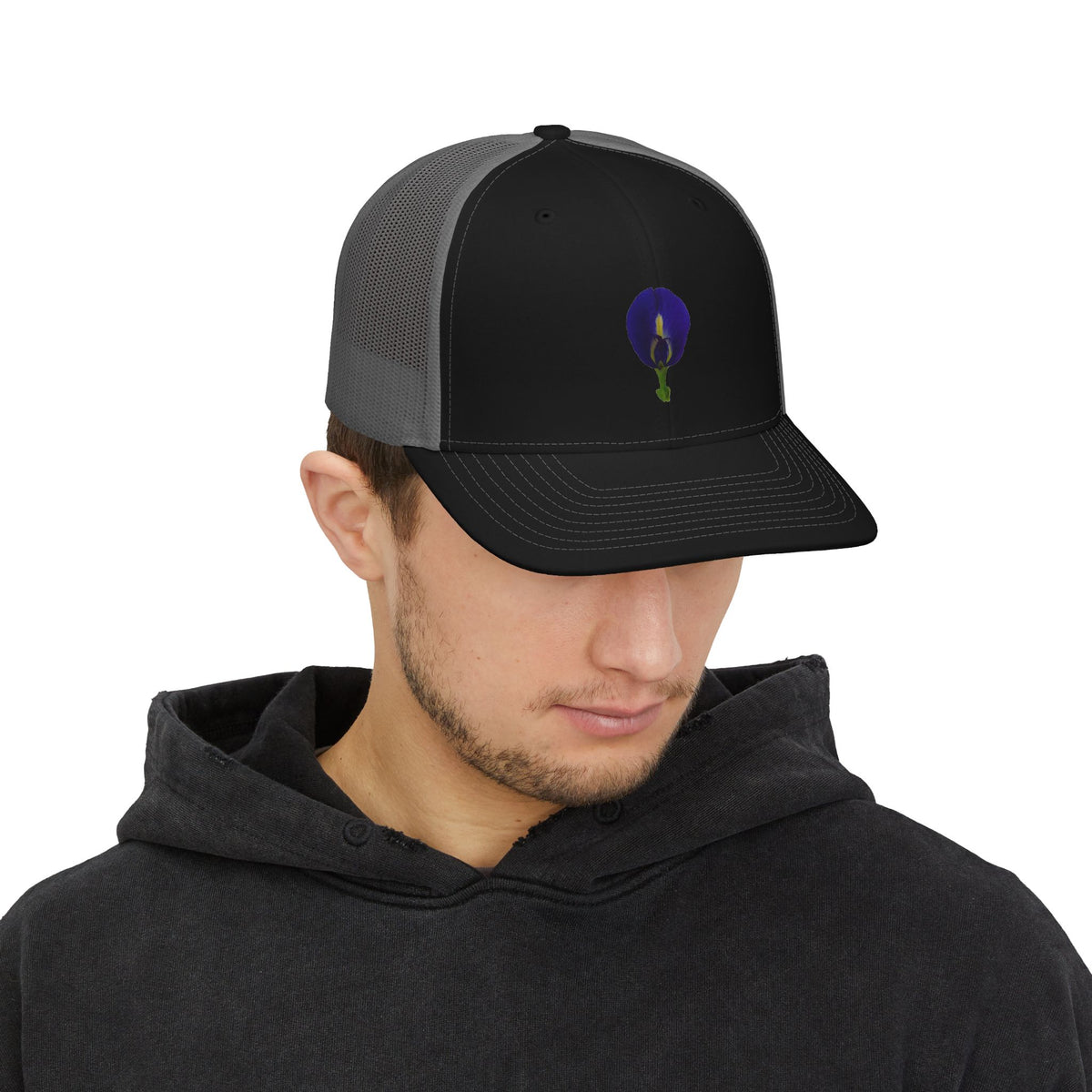 Original Butterfly Pea Flower Photography Trucker Hat | Snapback Cap