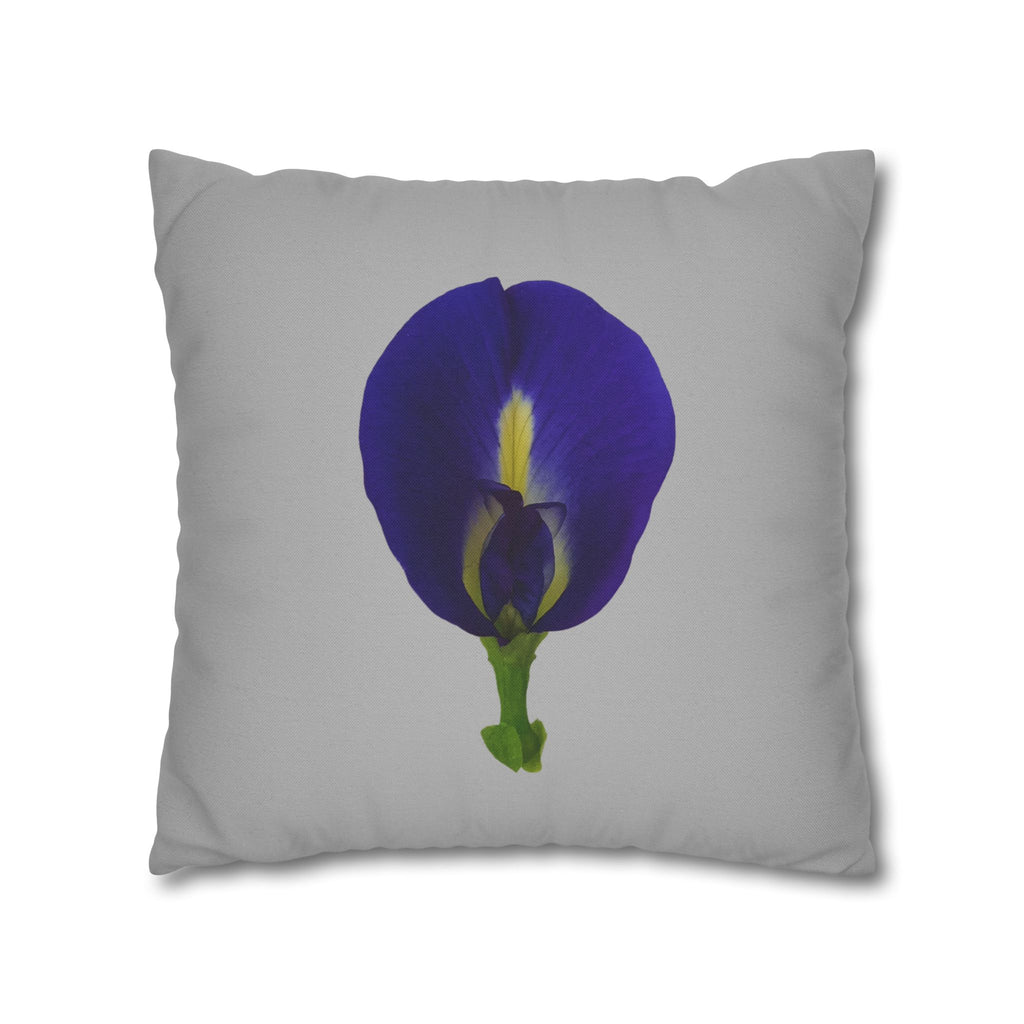 Original Butterfly Pea Flower Pillow Cover | Botanical Photography
