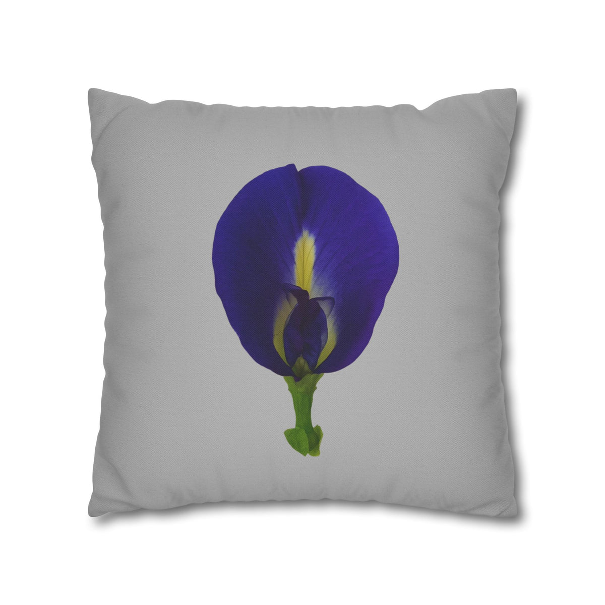 Original Butterfly Pea Flower Pillow Cover | Botanical Photography