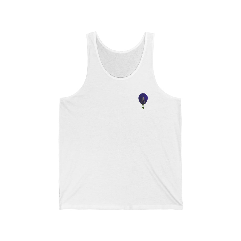 Original Butterfly Pea Flower Tank Top | Botanical Photography | Unisex Jersey Tank