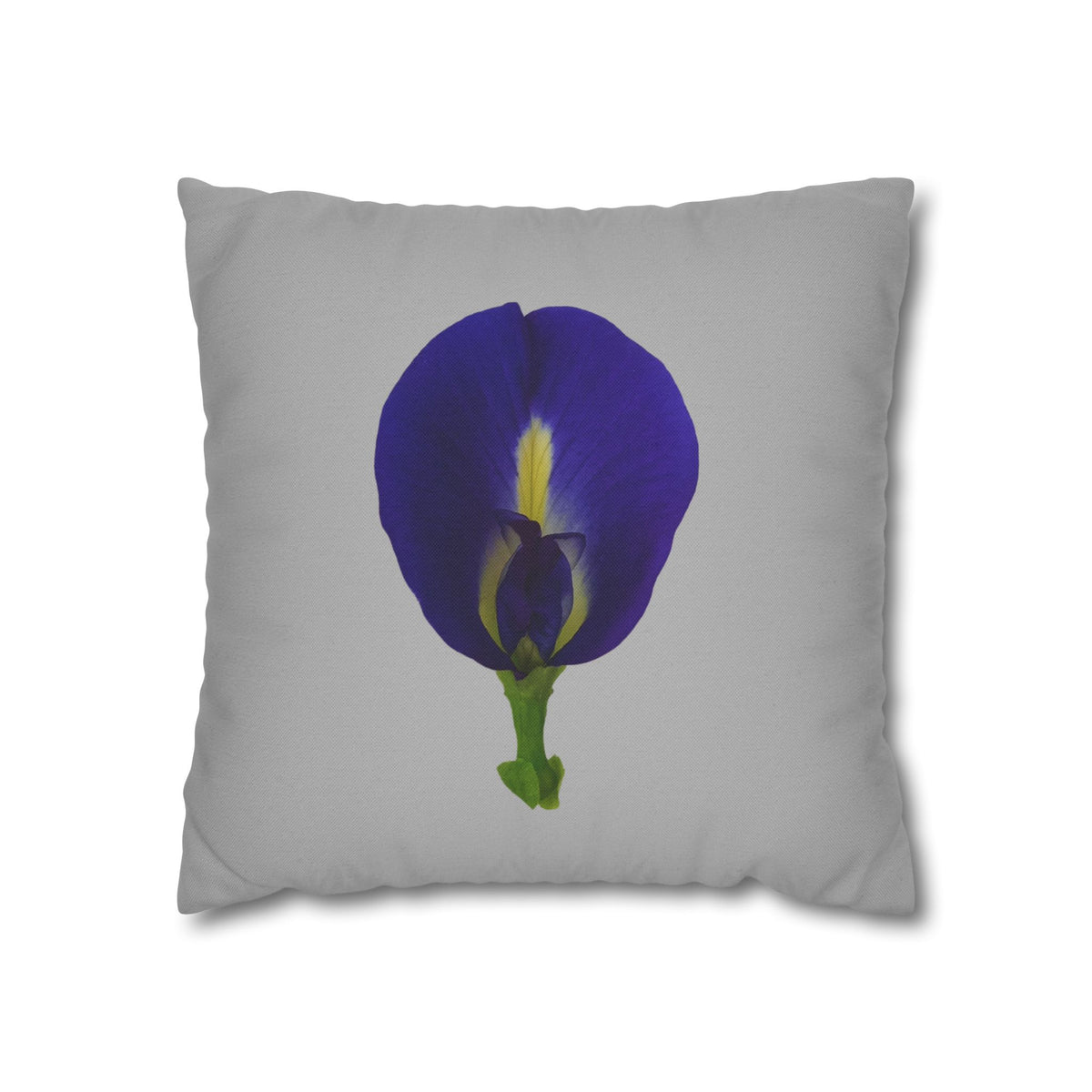 Original Butterfly Pea Flower Pillow Cover | Botanical Photography