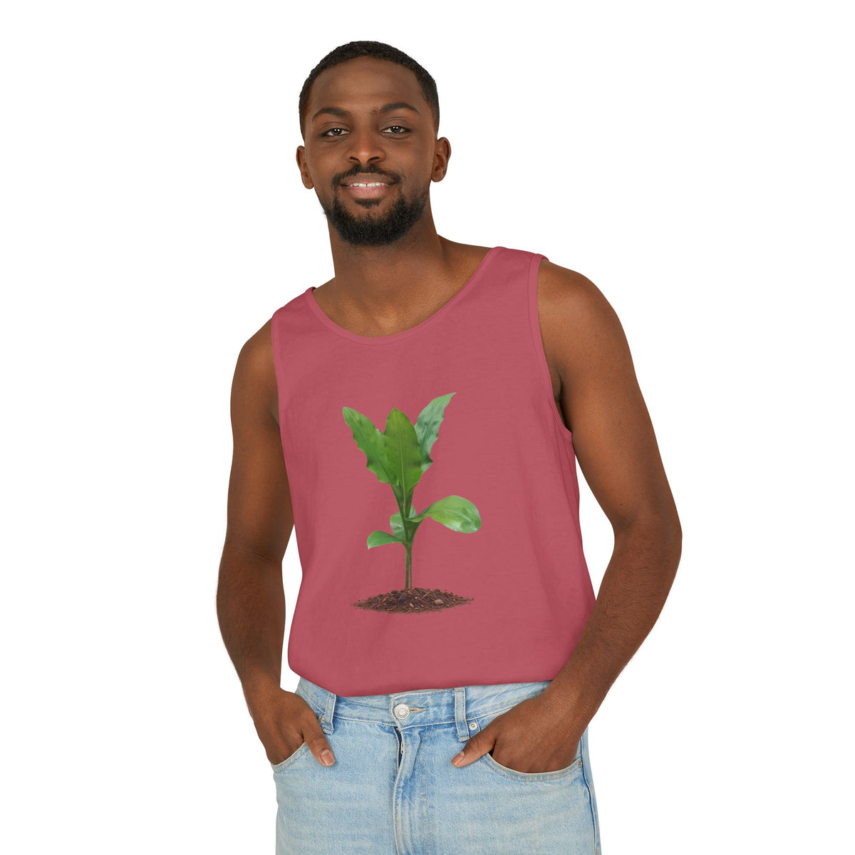 Blood Lily Plant Unisex Garment-Dyed Tank Top