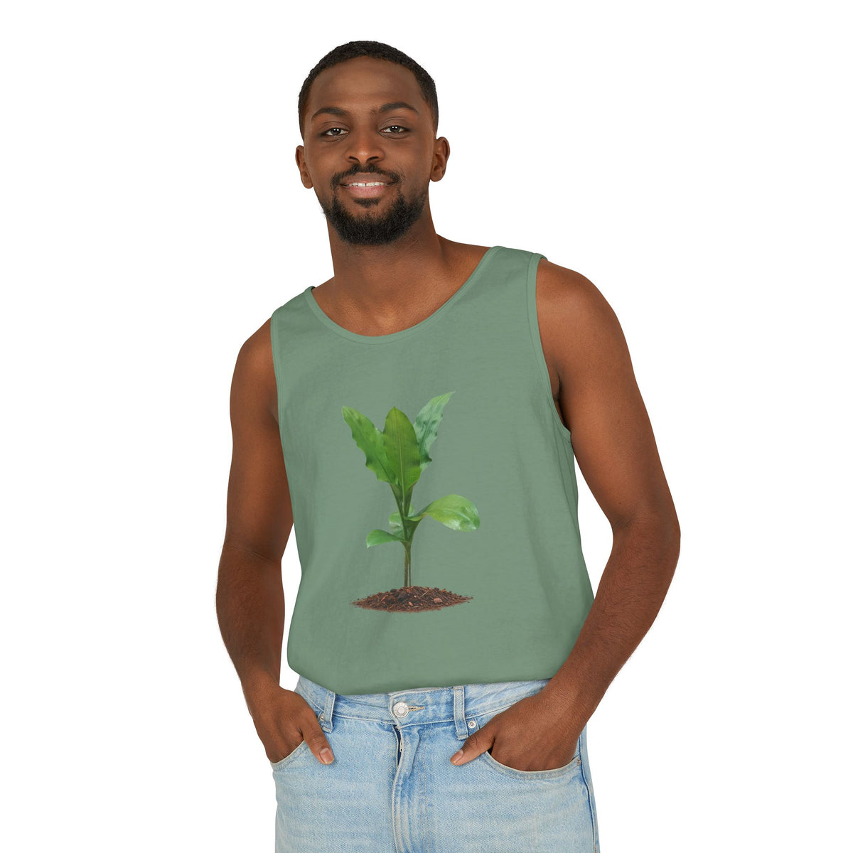 Blood Lily Plant Unisex Garment-Dyed Tank Top