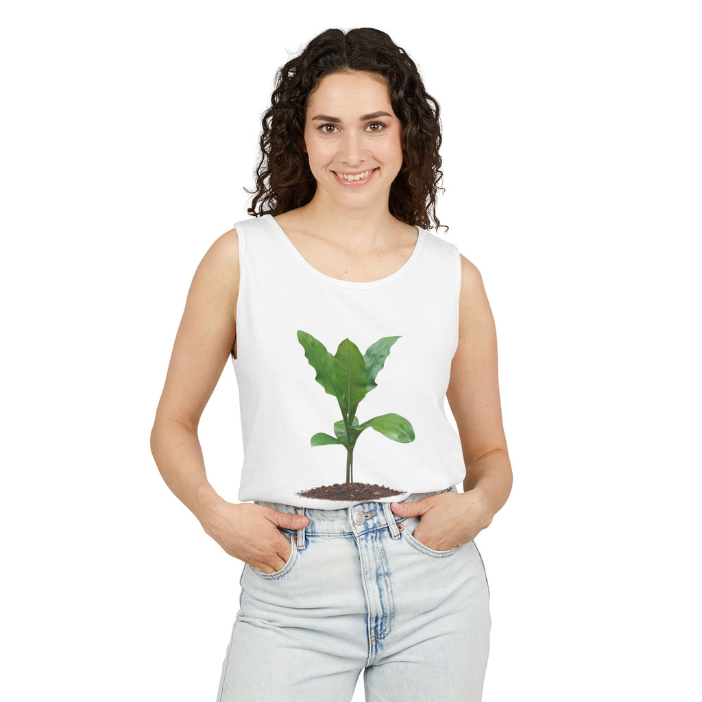 Blood Lily Plant Unisex Garment-Dyed Tank Top