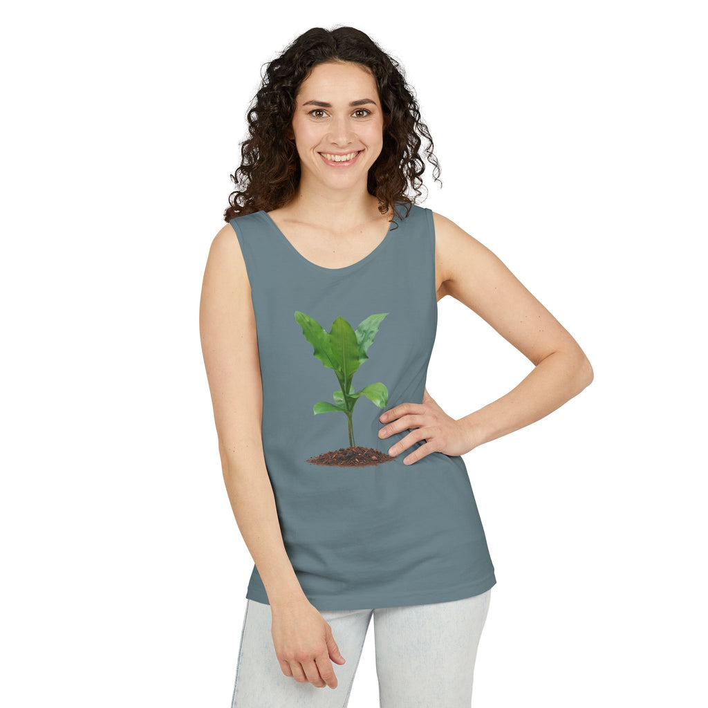 Blood Lily Plant Unisex Garment-Dyed Tank Top