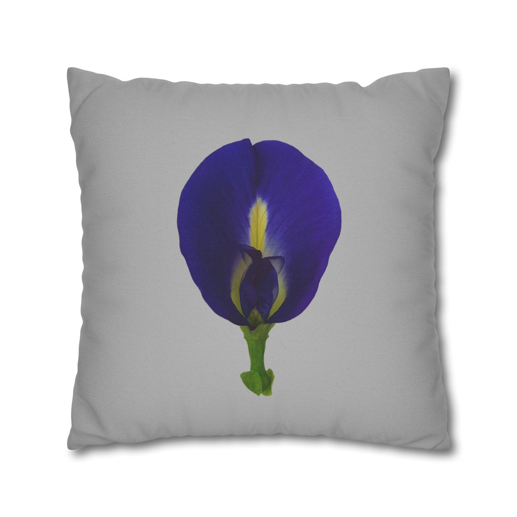 Original Butterfly Pea Flower Pillow Cover | Botanical Photography