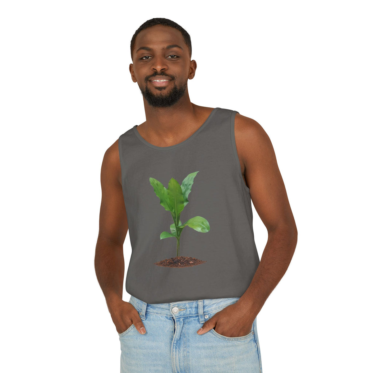 Blood Lily Plant Unisex Garment-Dyed Tank Top