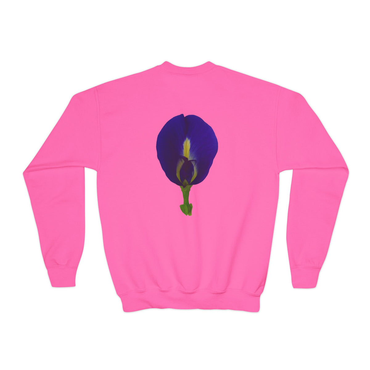 Butterfly Pea Youth Crewneck Sweatshirt | Original Photography