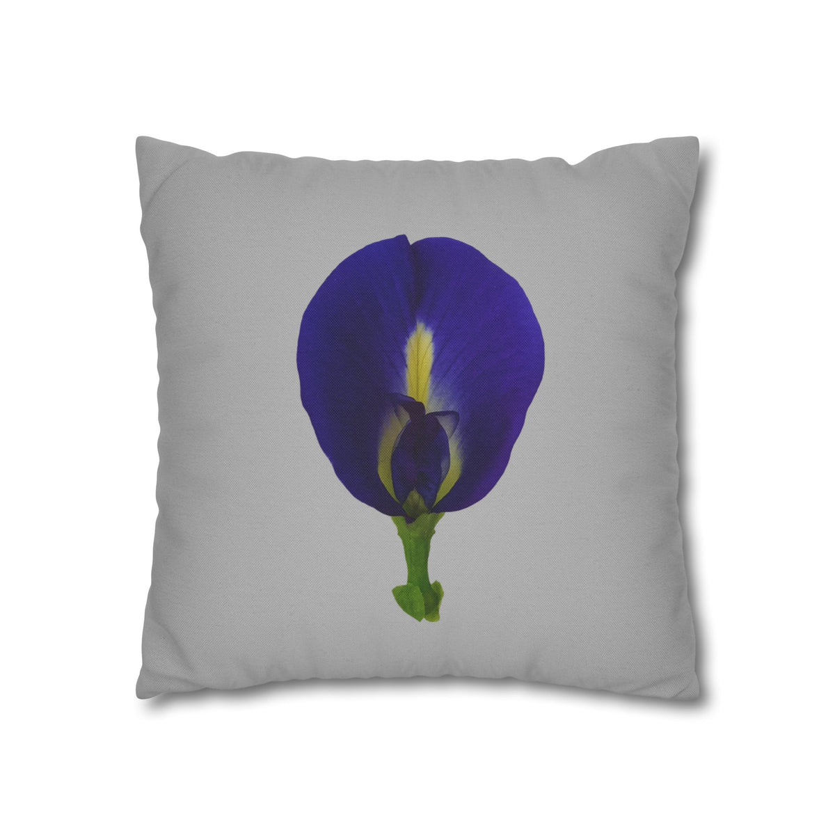 Original Butterfly Pea Flower Pillow Cover | Botanical Photography