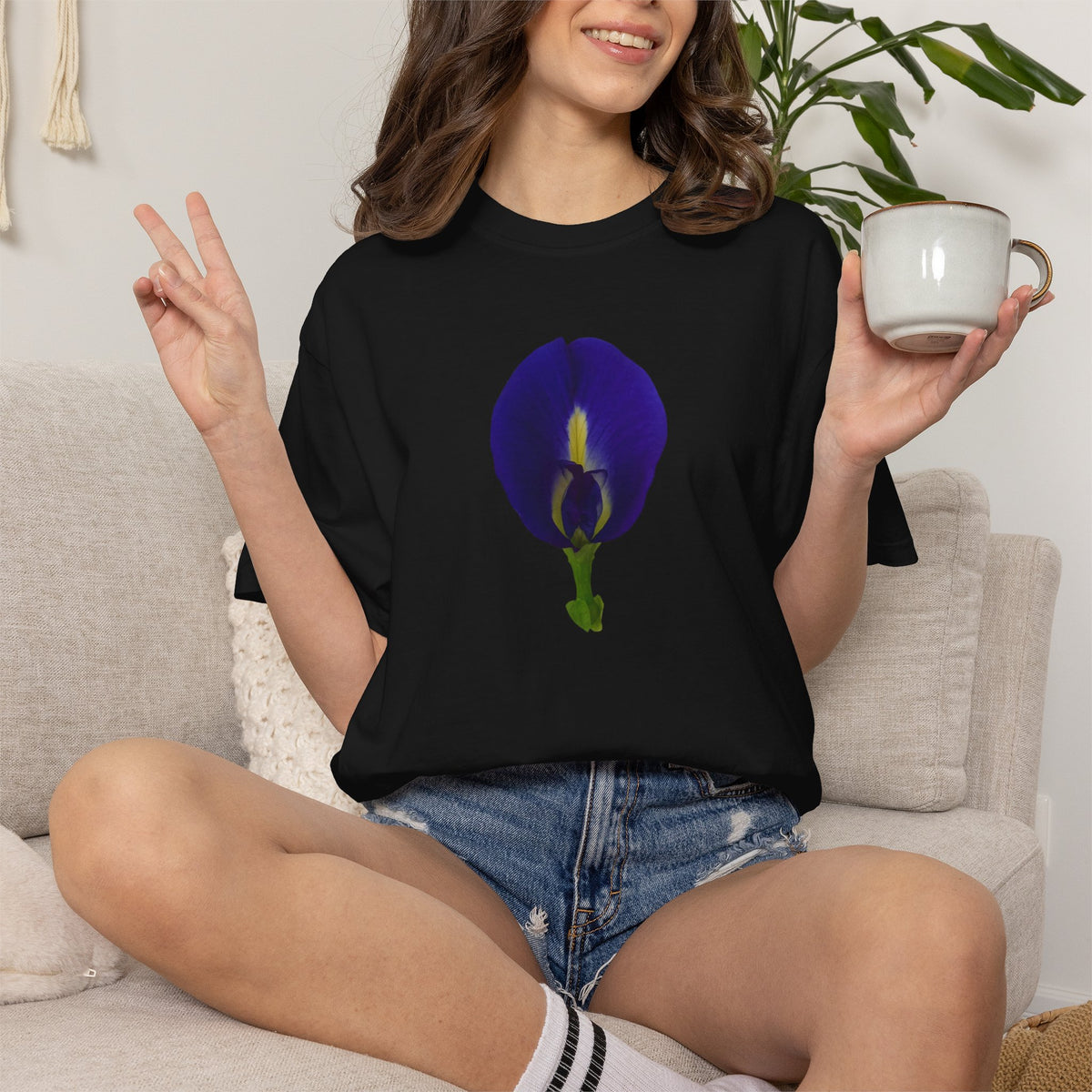 Original Butterfly Pea Flower Botanical T-Shirt