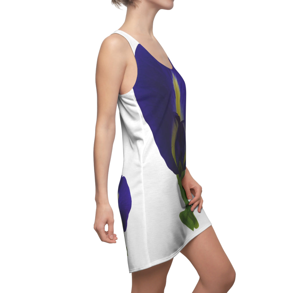 Original Butterfly Pea Flower Women’s Cut & Sew Racerback Dress | All-Over Print