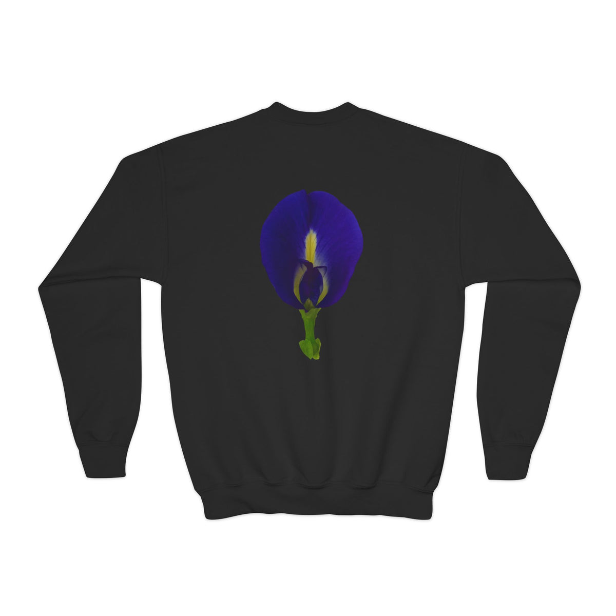 Butterfly Pea Youth Crewneck Sweatshirt | Original Photography