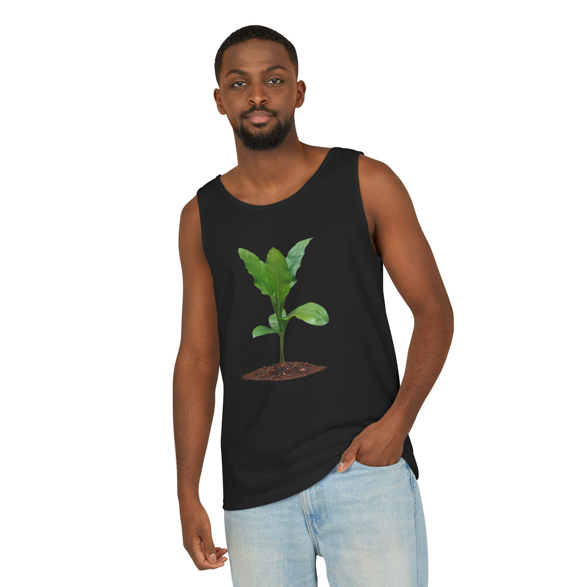 Blood Lily Plant Unisex Garment-Dyed Tank Top