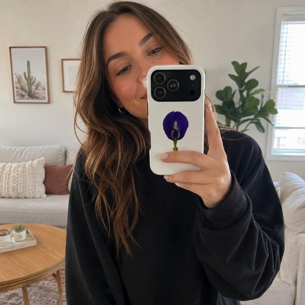 Original Butterfly Pea Flower Photography Phone Case