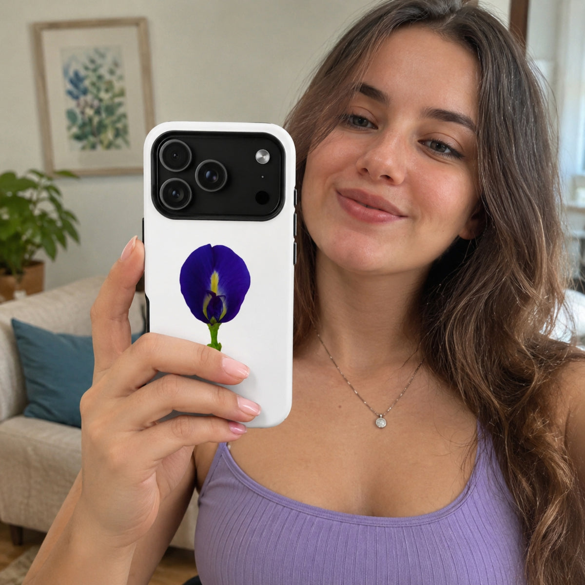Original Butterfly Pea Flower Photography Phone Case