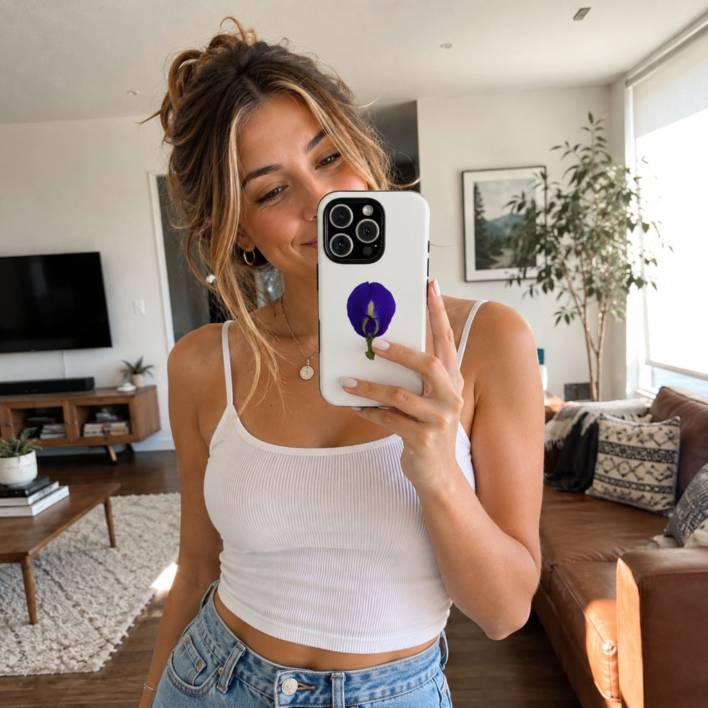 Original Butterfly Pea Flower Photography Phone Case