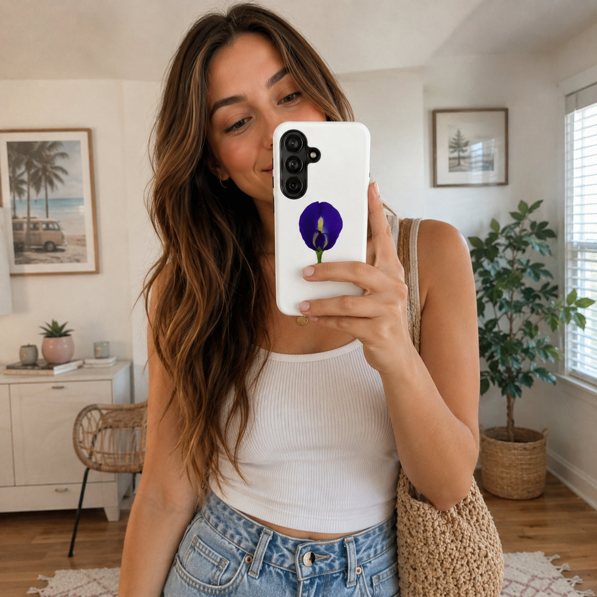 Original Butterfly Pea Flower Photography Phone Case