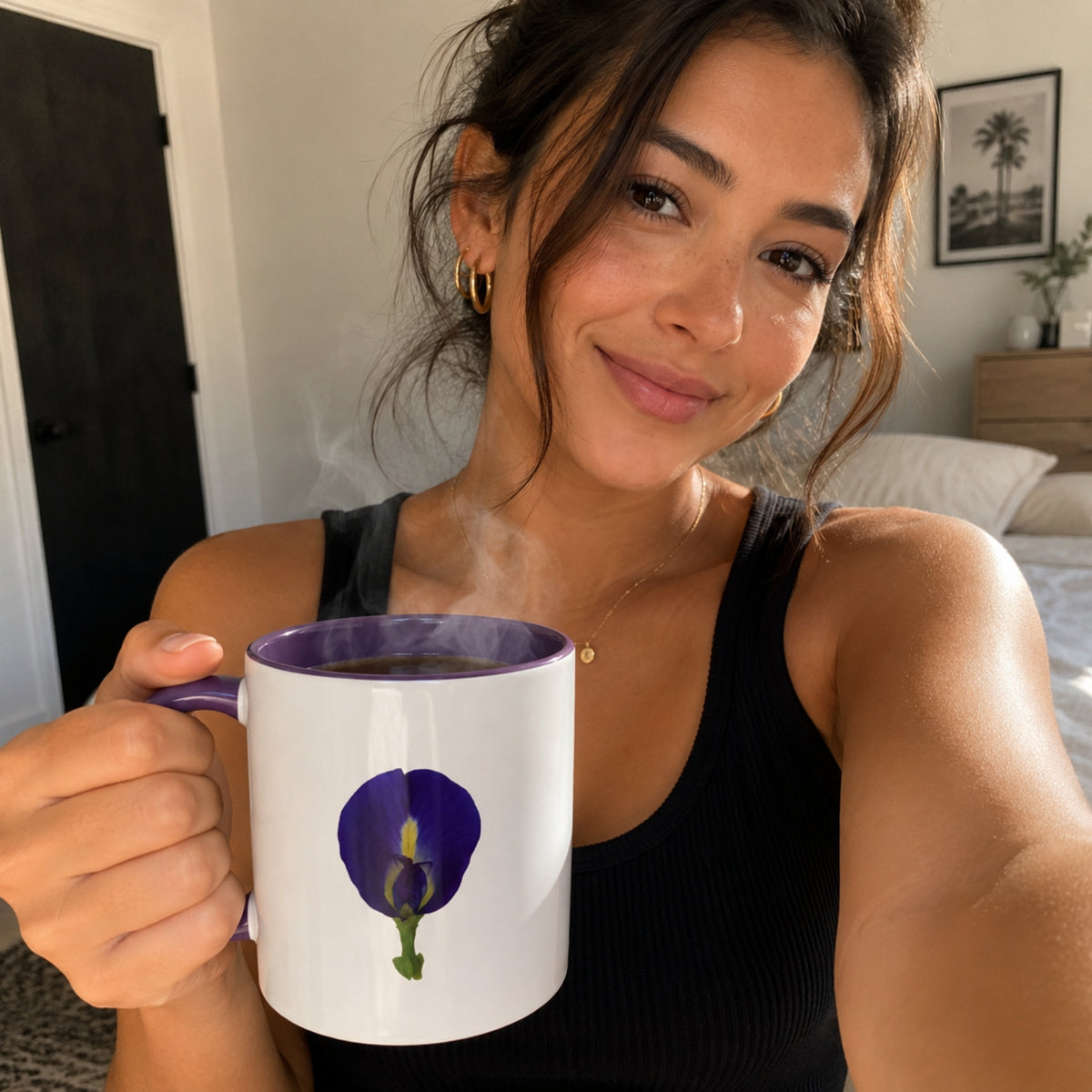 Original Butterfly Pea Flower Ceramic Tea and Coffee Mug (11/15 oz)