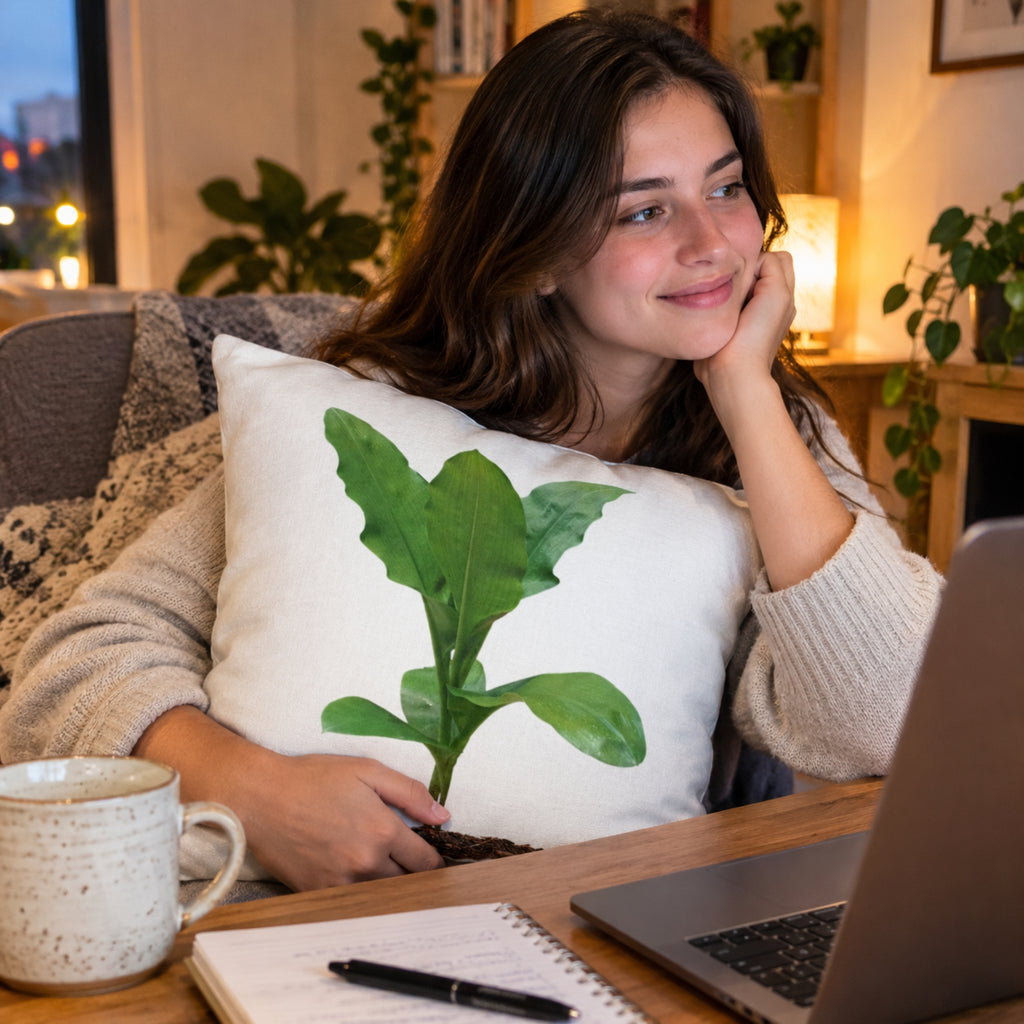 Blood Lily Botanical Pillow Cover — Original Photography