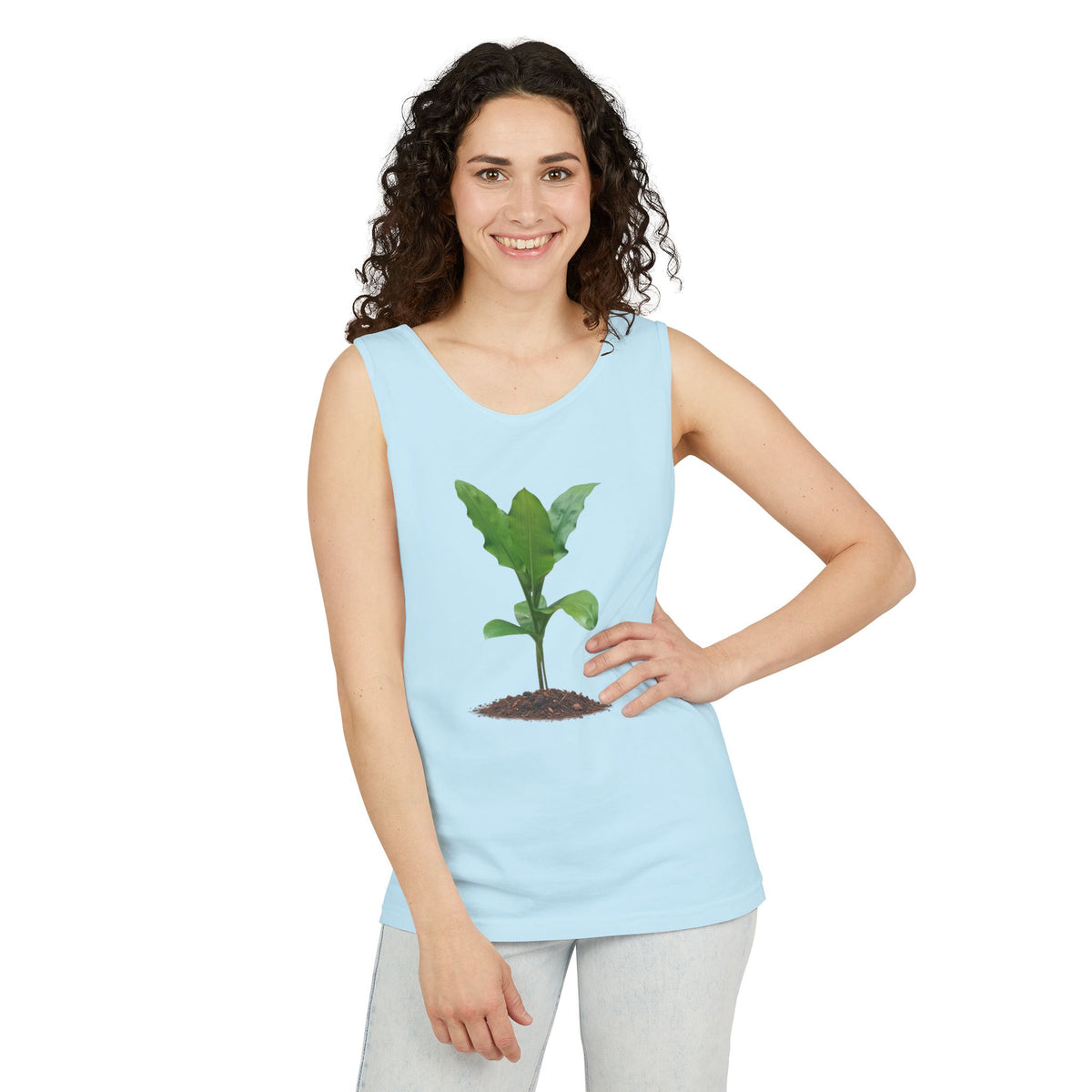 Blood Lily Plant Unisex Garment-Dyed Tank Top