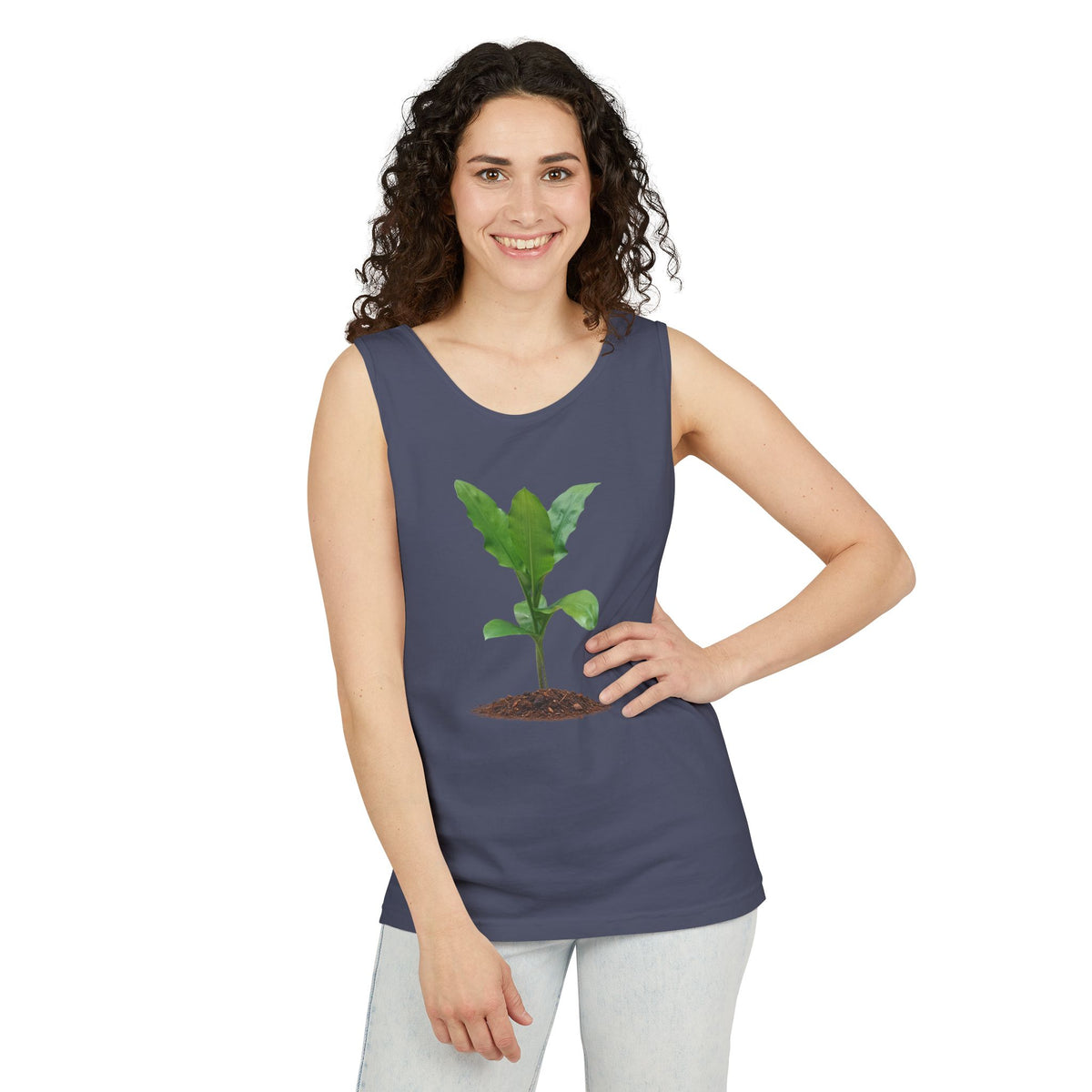 Blood Lily Plant Unisex Garment-Dyed Tank Top