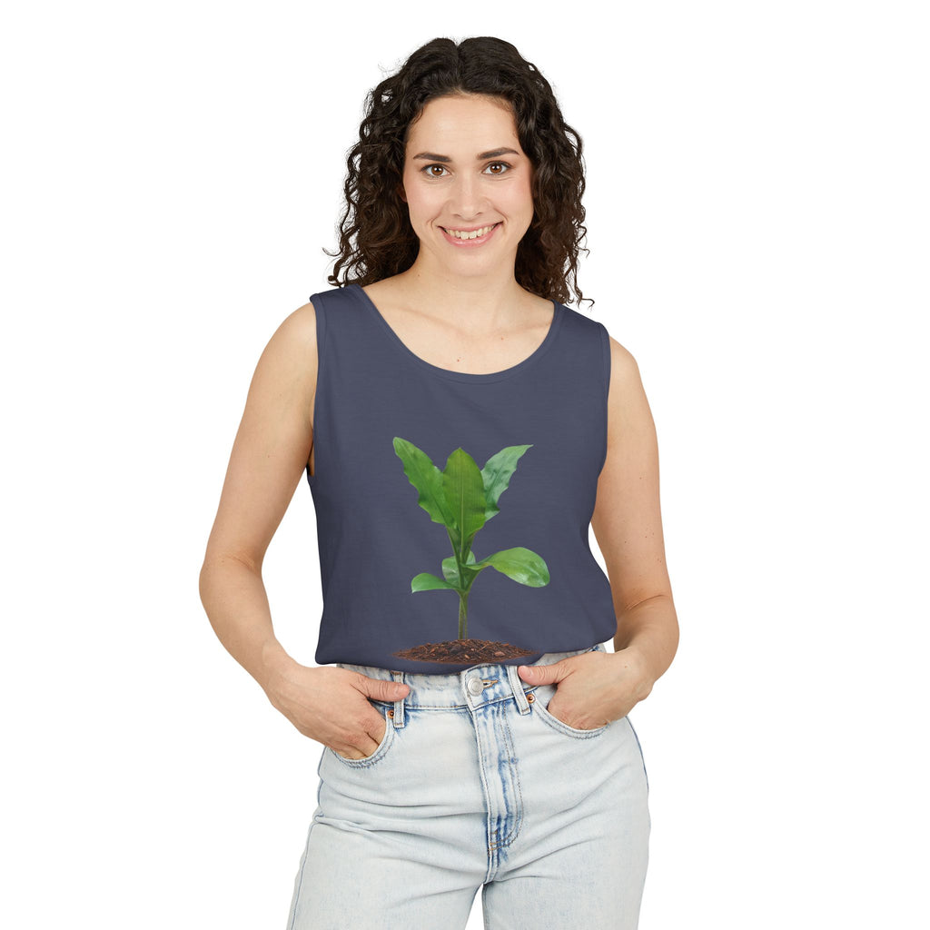 Blood Lily Plant Unisex Garment-Dyed Tank Top