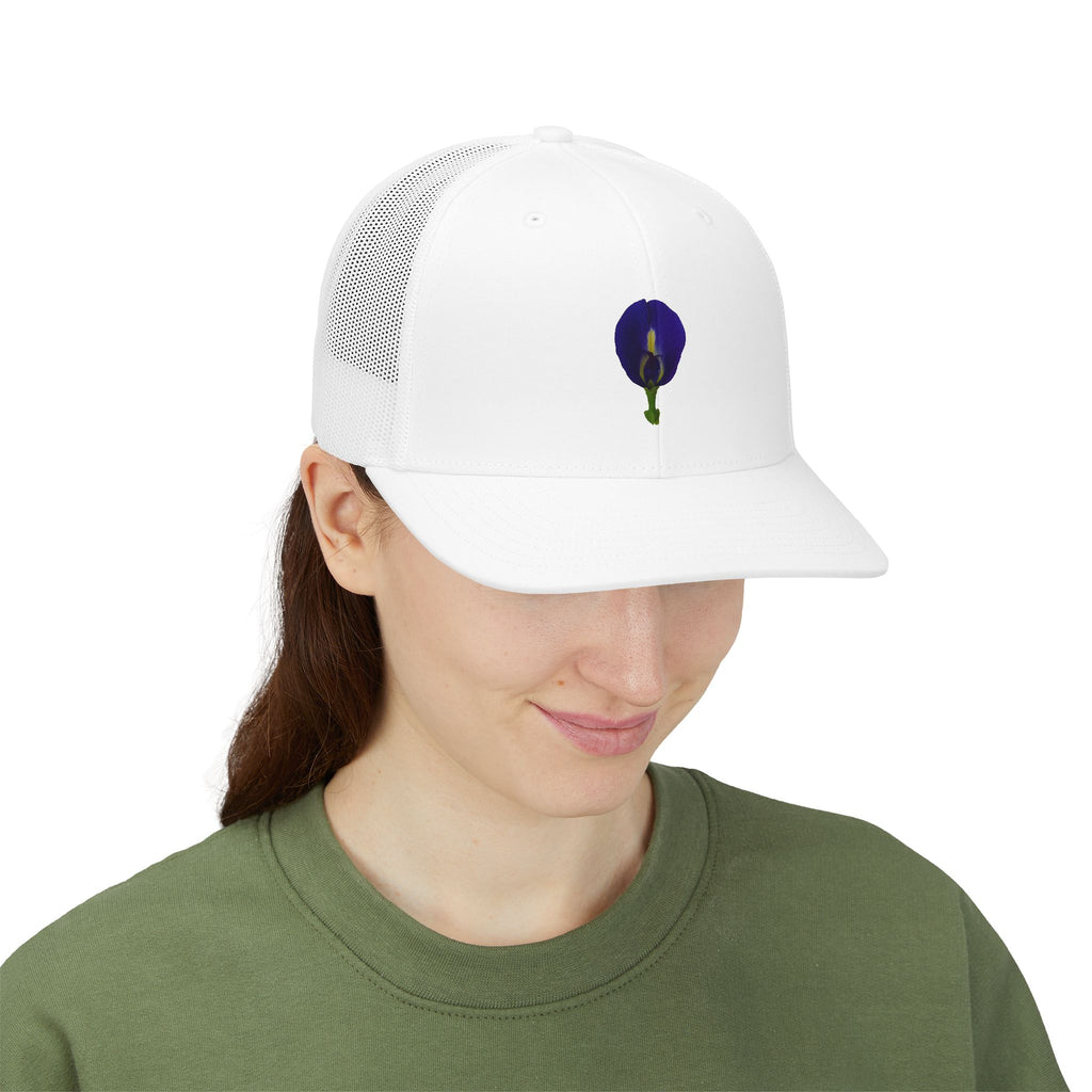 Original Butterfly Pea Flower Photography Trucker Hat | Snapback Cap