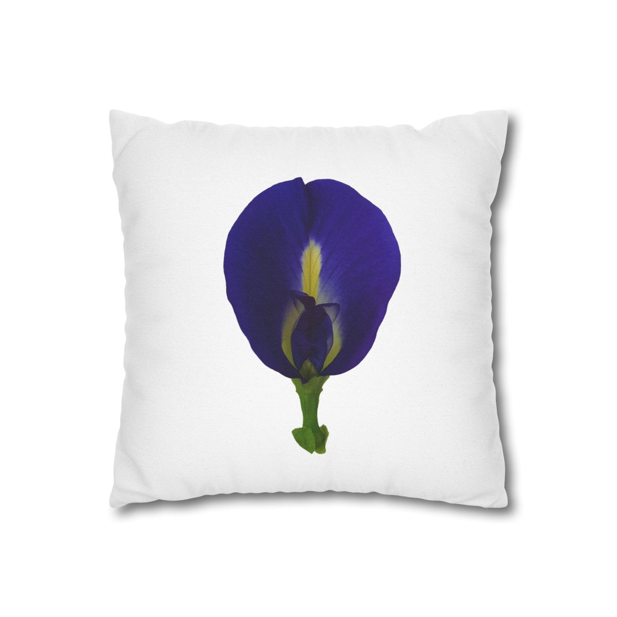 Original Butterfly Pea Flower Pillow Cover | Botanical Photography