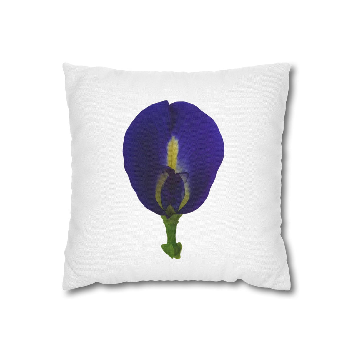 Original Butterfly Pea Flower Pillow Cover | Botanical Photography