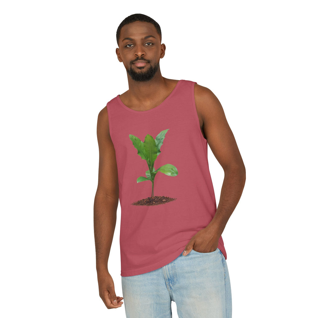 Blood Lily Plant Unisex Garment-Dyed Tank Top