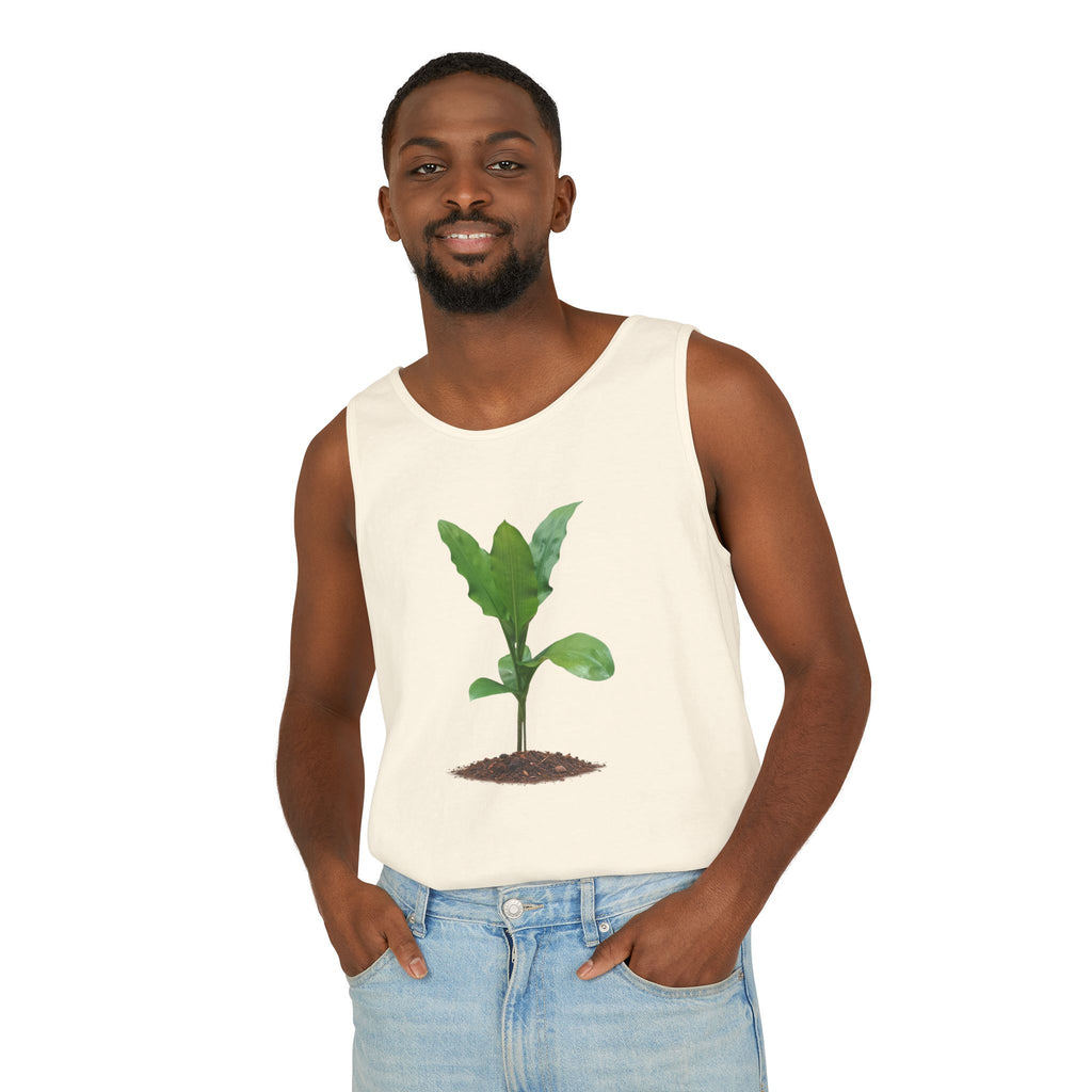 Blood Lily Plant Unisex Garment-Dyed Tank Top